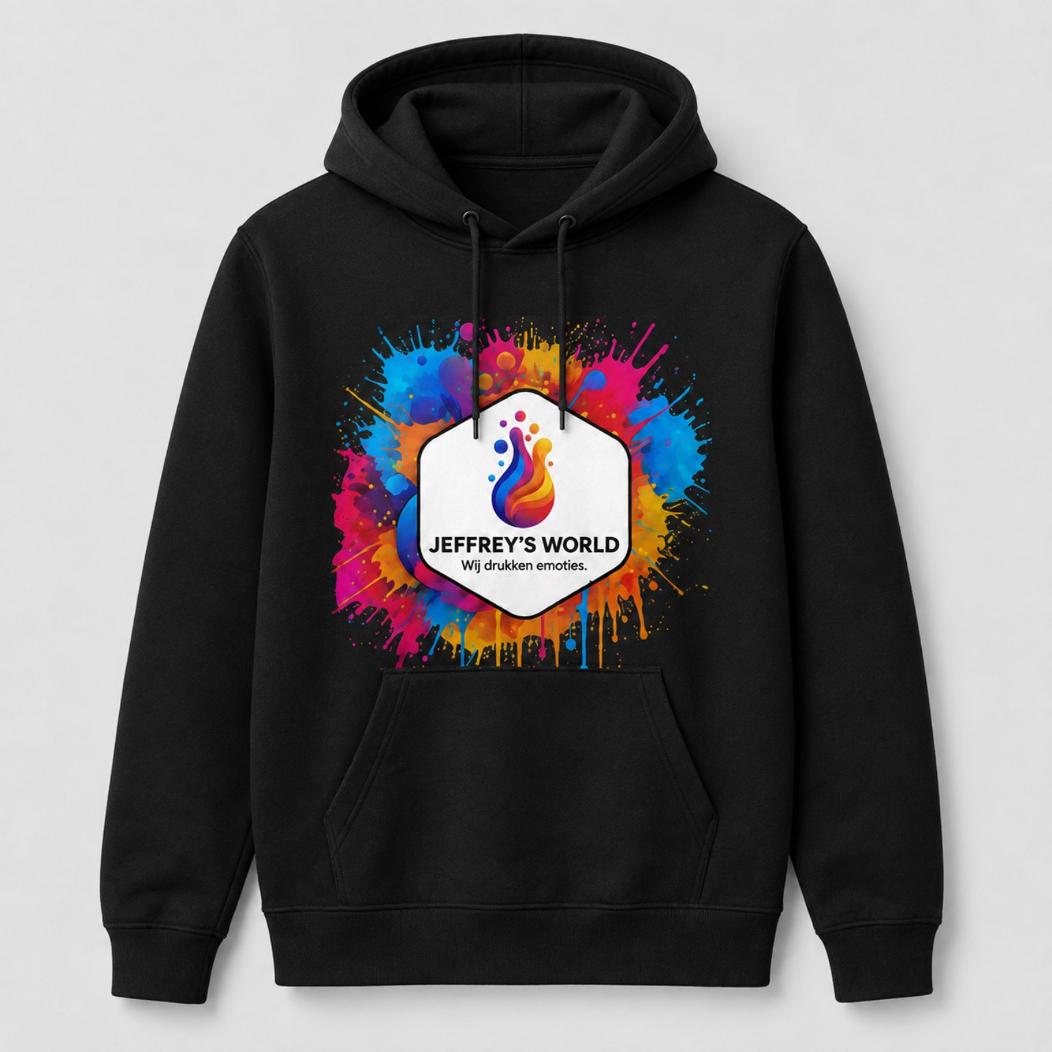 Katoenen hoodie met DTF-bedrukking