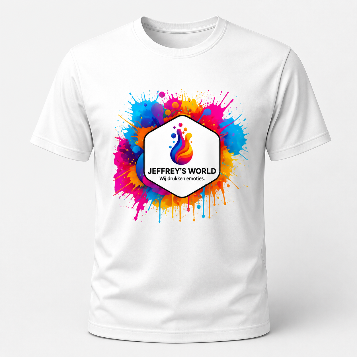 Wit polyester sublimatie T-shirt